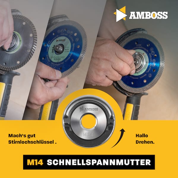 Schnellspannmutter für Winkelschleifer und -Adapter Schnellspannmutter für Winkelschleifer und -Adapter