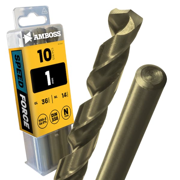 10 x HSS ECo SPEED Force Metallbohrer DIN 338 - Ø:1 mm