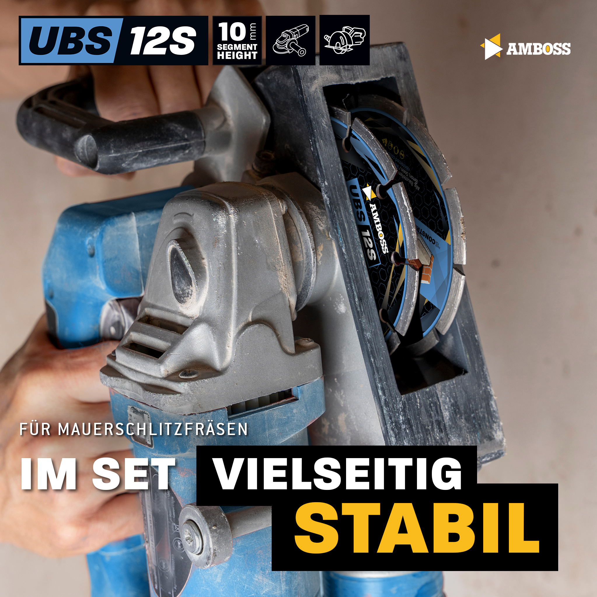 Amboss UBS 12S Diamant Trennscheiben Set für Mauerschlitzfräse (2 Stück) - 150 x 2.4 x 22.2 Amboss UBS 12S Diamant Trennscheiben Set für Mauerschlitzfräse (2 Stück) - 150 x 2.4 x 22.2