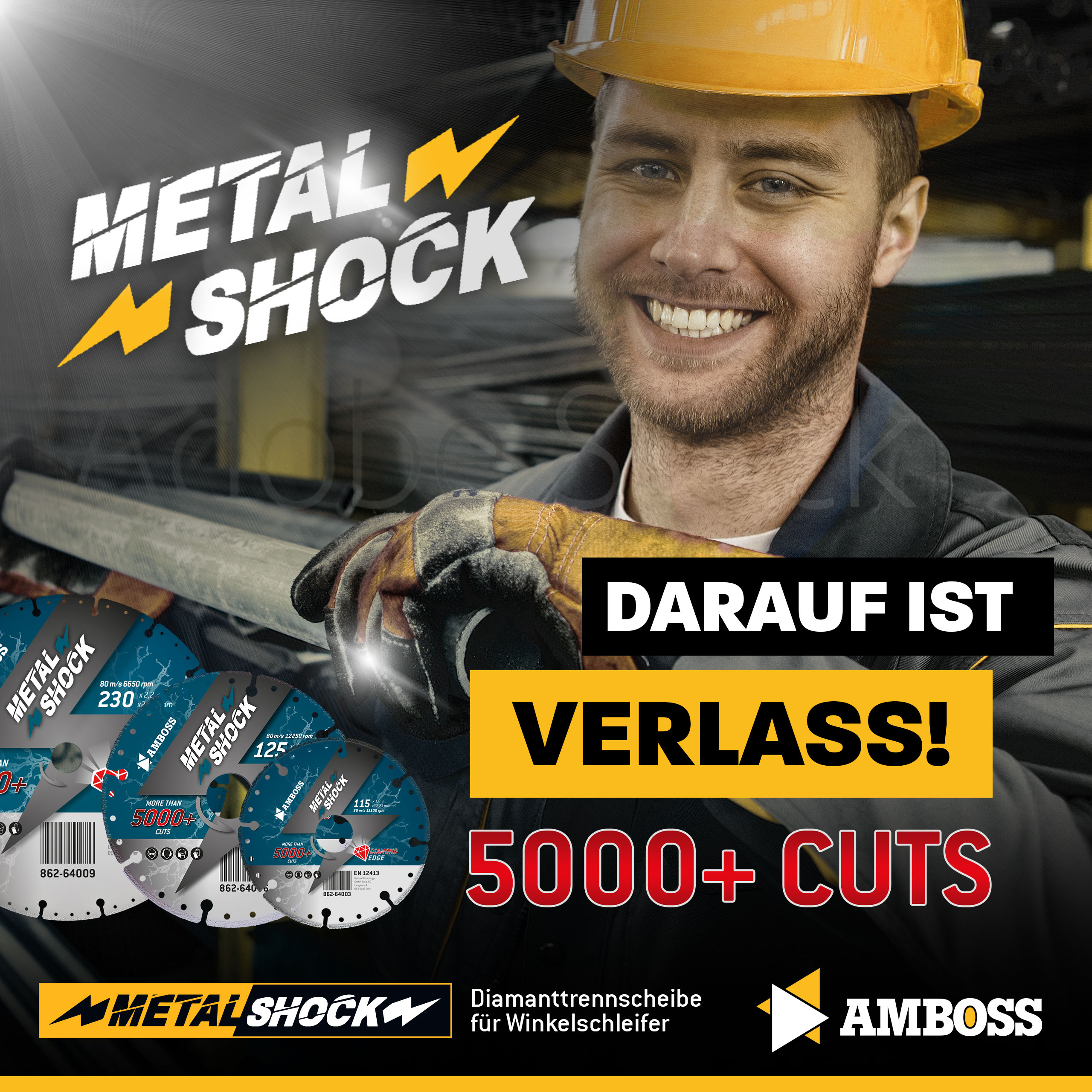 Amboss Metal Shock 5000+ - Diamant Trennscheibe 115 x 1,8 x 22,23 mm Amboss Metal Shock 5000+ - Diamant Trennscheibe 115 x 1,8 x 22,23 mm