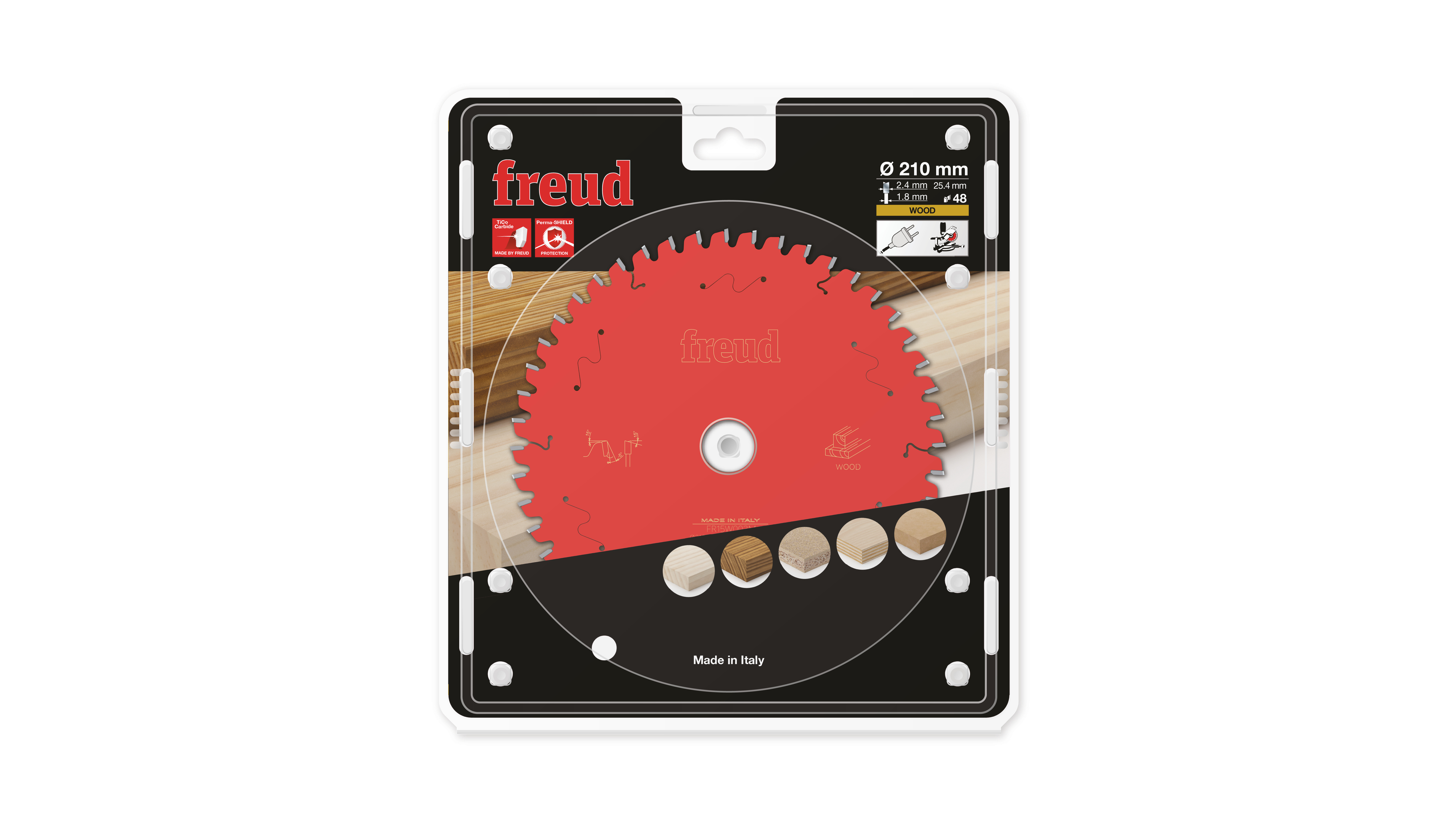 Freud HM-Kreissägeblatt · Ø 210 x 25.4 mm · Z48 · Wechselzahn