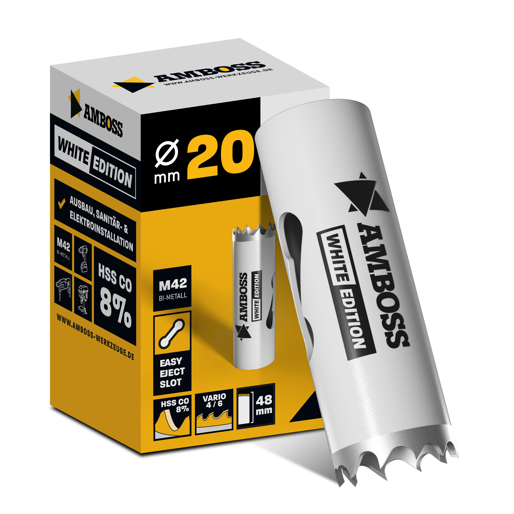 HSS M42 Amboss Lochsäge Ø 20 mm (ohne Aufnahme) HSS M42 Amboss Lochsäge Ø 20 mm (ohne Aufnahme)