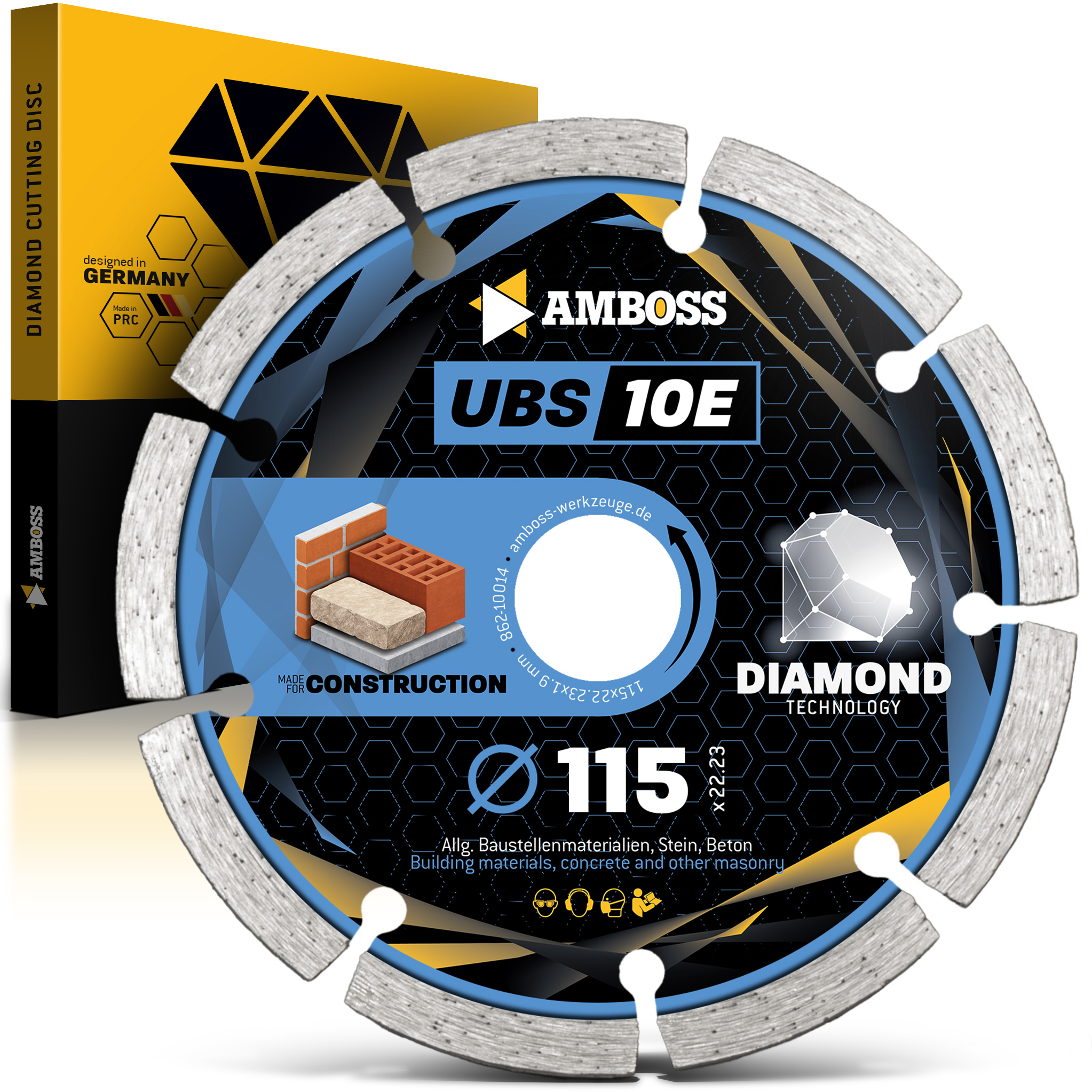 Amboss UBS 10E Diamant Trennscheibe - 115 x 1.9 x 22.2