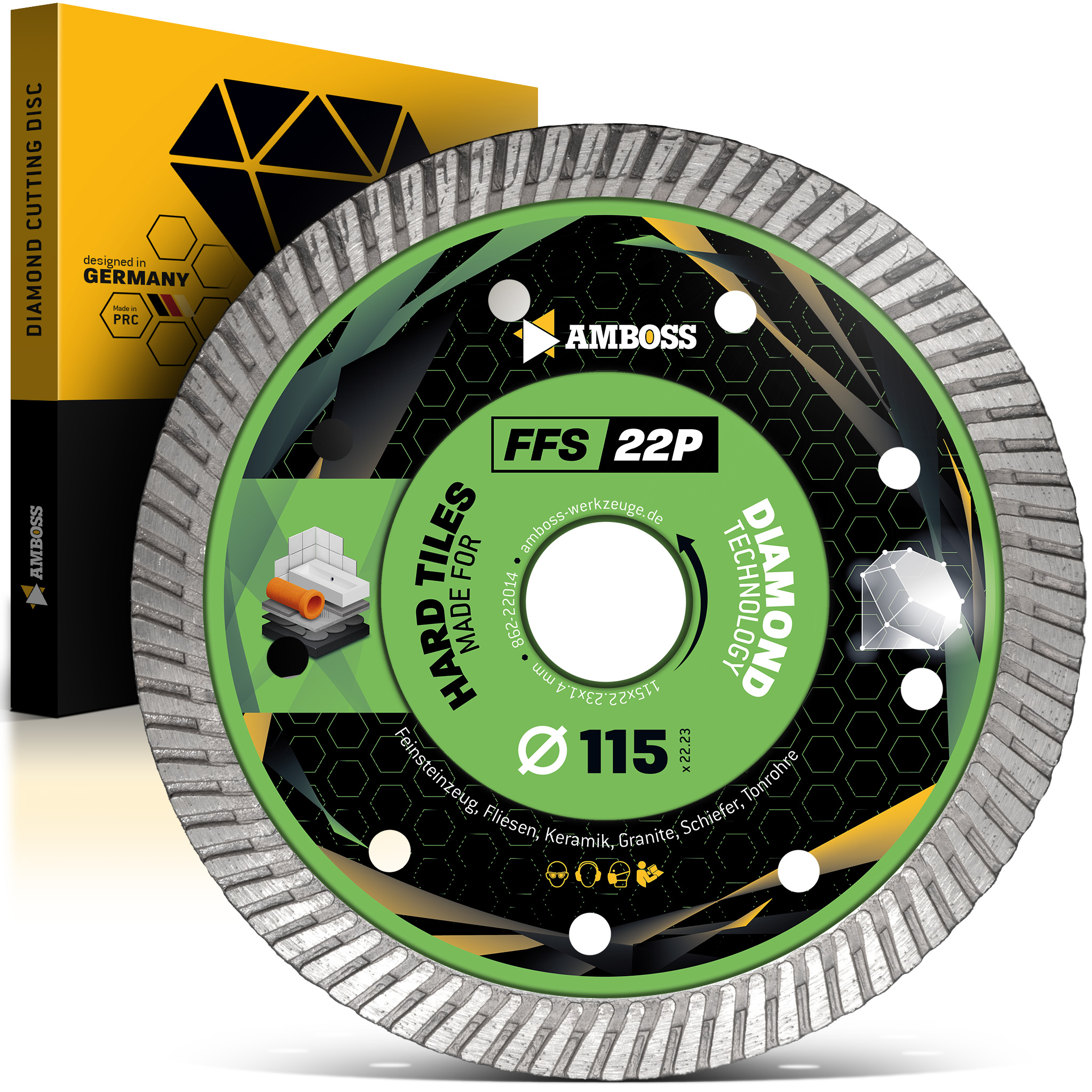FFS 22P Diamant Trennscheibe 115 x 1.4 x 22.2 FFS 22P Diamant Trennscheibe 115 x 1.4 x 22.2