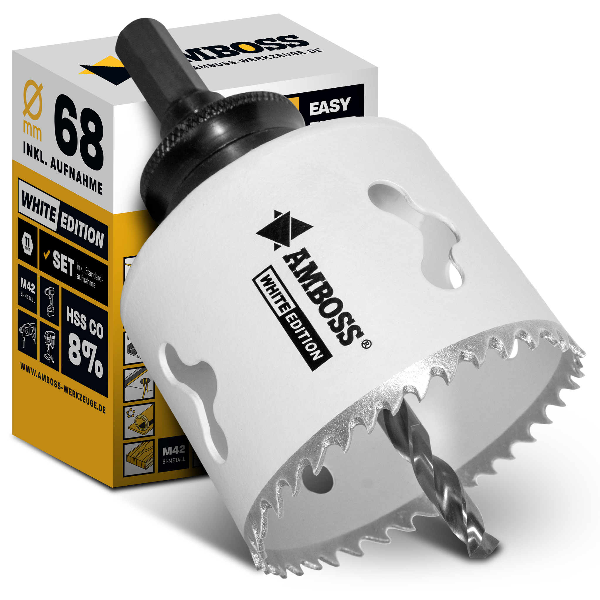 Amboss M42 BiMetall  Lochsäge 68 mm  inkl. 6 kant Aufnahme Amboss M42 BiMetall  Lochsäge 68 mm  inkl. 6 kant Aufnahme