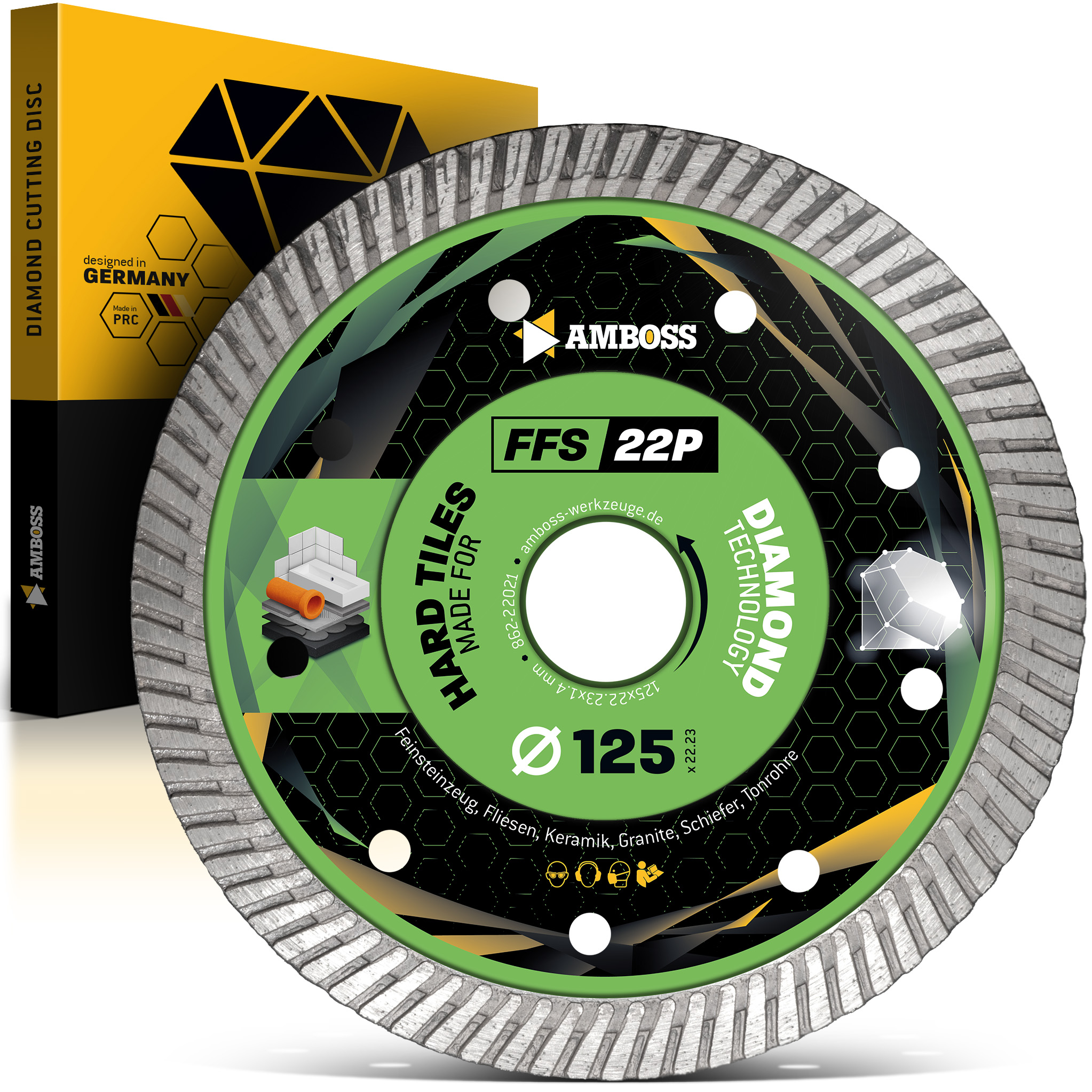 FFS 22P Diamant Trennscheibe 125 x 1.4 x 22.2 FFS 22P Diamant Trennscheibe 125 x 1.4 x 22.2