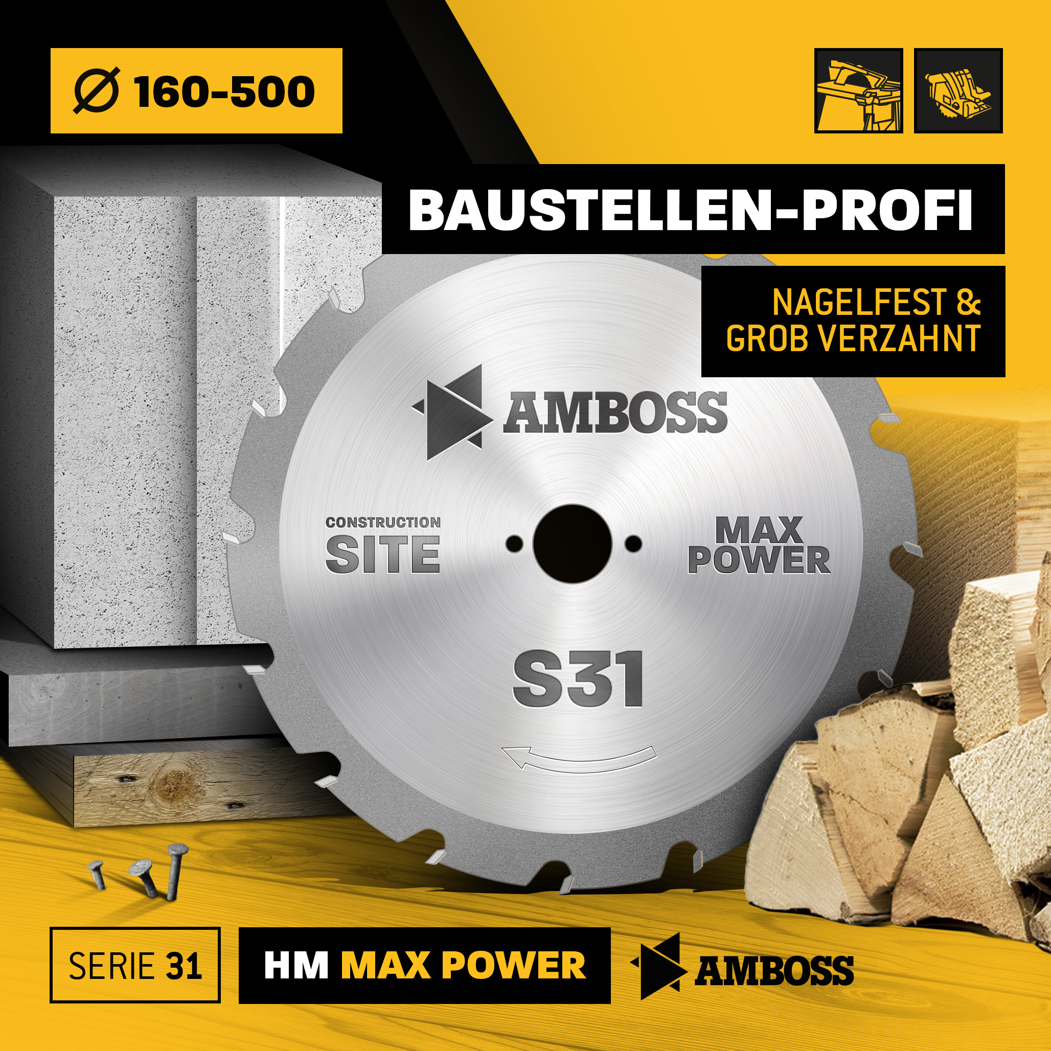 HM Kreissägeblatt - 450 x 4/3.0 x 30 Z32 FWF HM Kreissägeblatt - 450 x 4/3.0 x 30 Z32 FWF