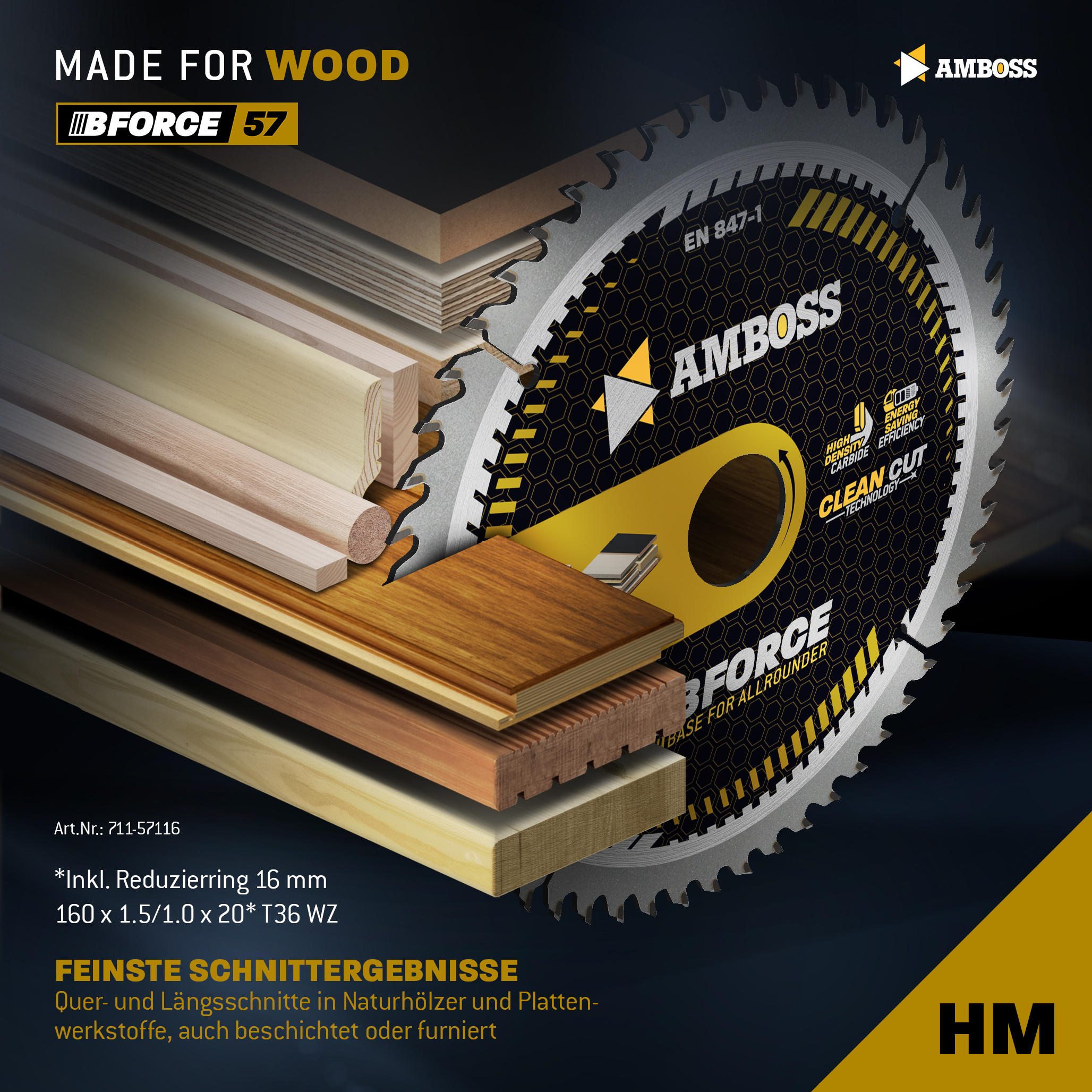 HM Kreissägeblatt - 160 x 1.5/1.0 x 20 Z36 WZ HM Kreissägeblatt - 160 x 1.5/1.0 x 20 Z36 WZ