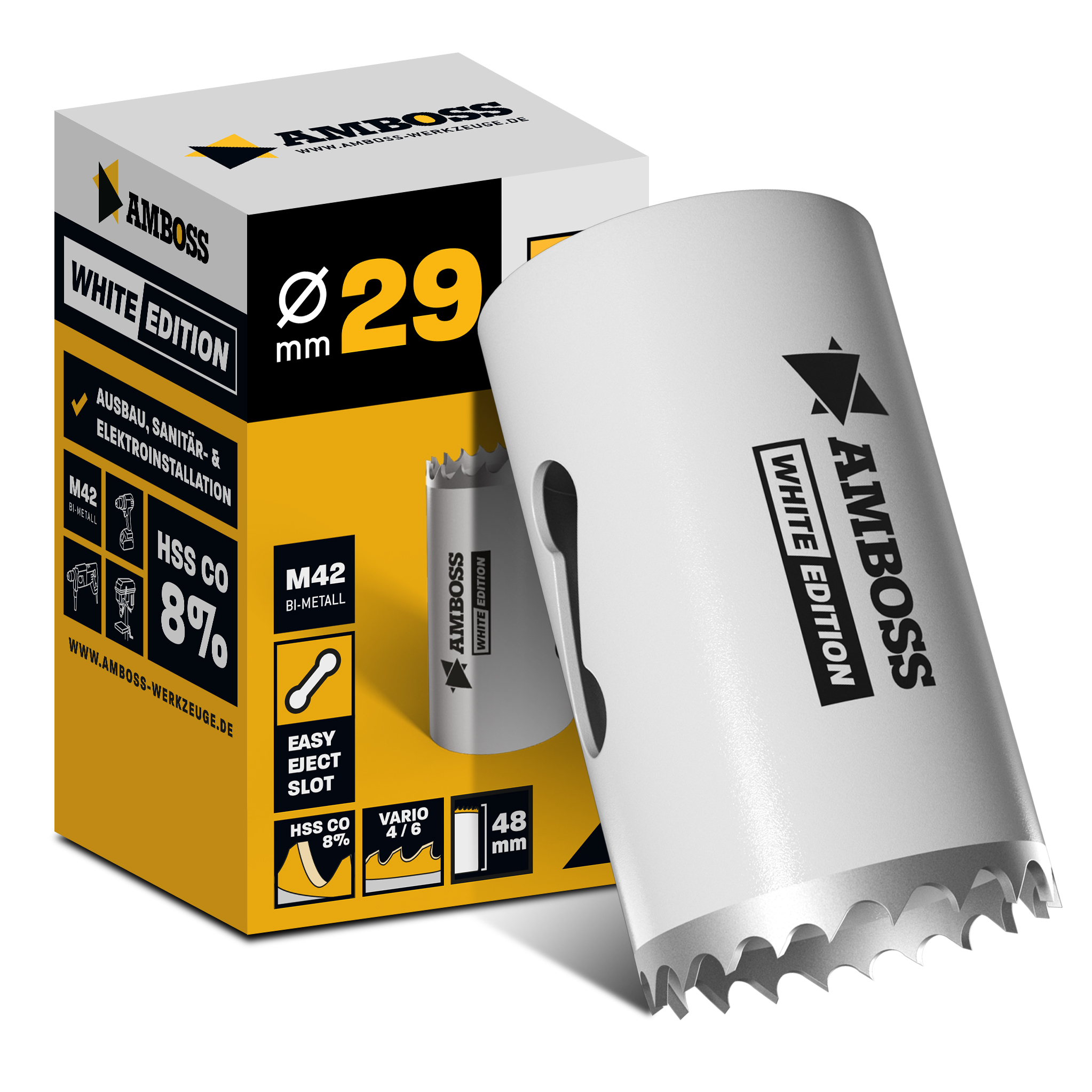 HSS M42 Amboss Lochsäge Ø 29 mm (ohne Aufnahme) HSS M42 Amboss Lochsäge Ø 29 mm (ohne Aufnahme)