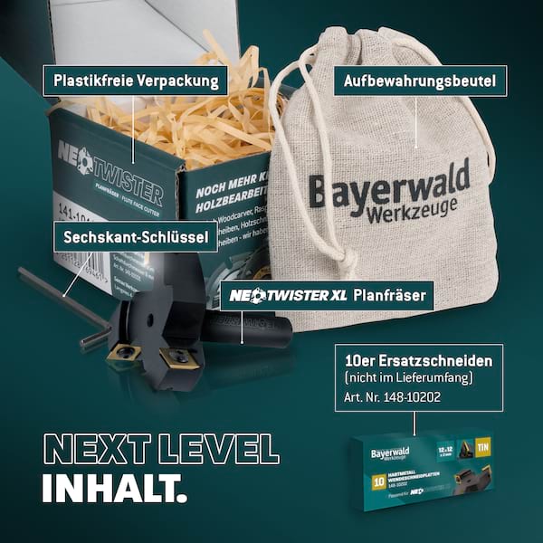 10x Bayerwald NeoTwister Ø60mm Planfräser Ersatzmesser 10x Bayerwald NeoTwister Ø60mm Planfräser Ersatzmesser