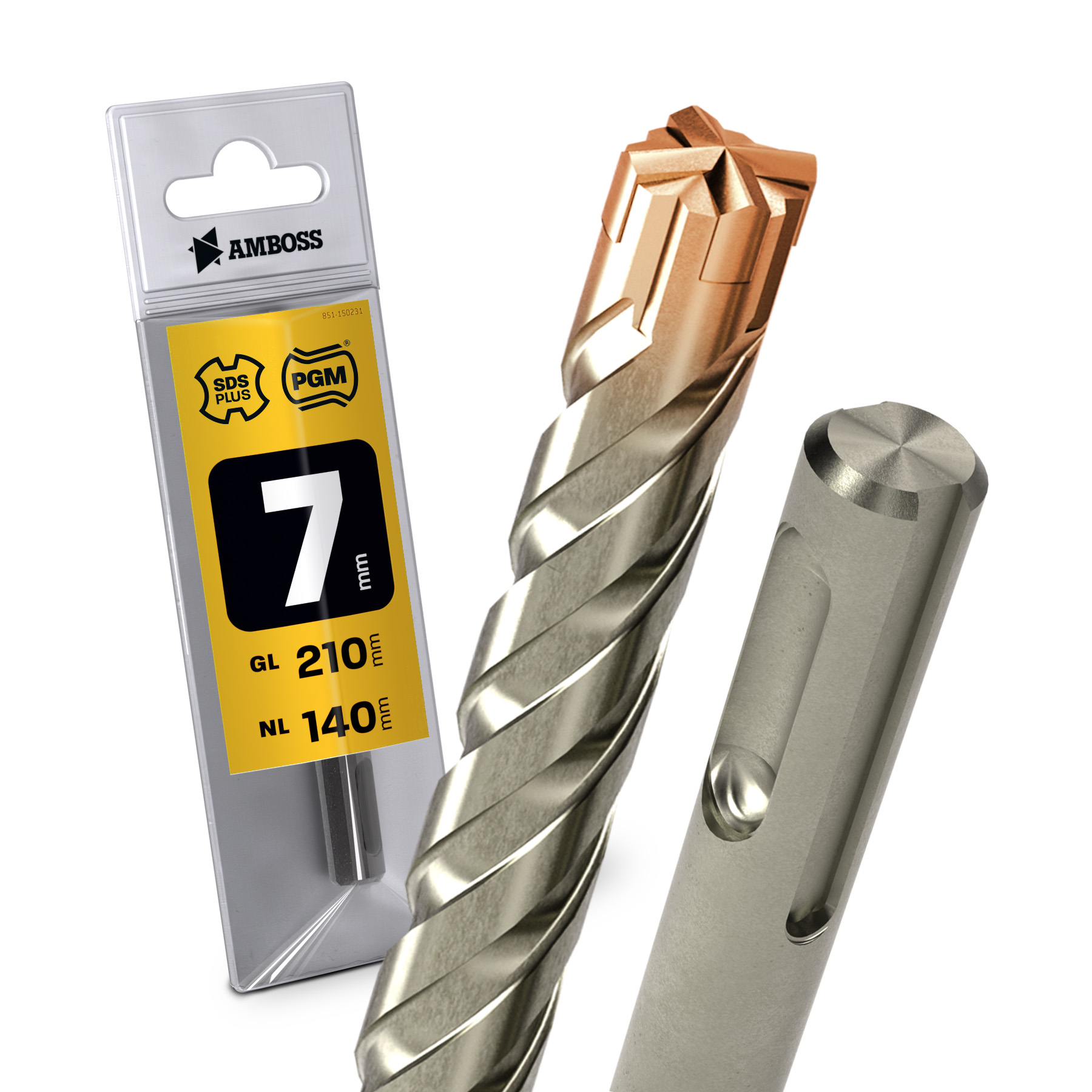 1x Bohrer SDS Plus Schaft - Ø:7 mm - GL: 210 mm