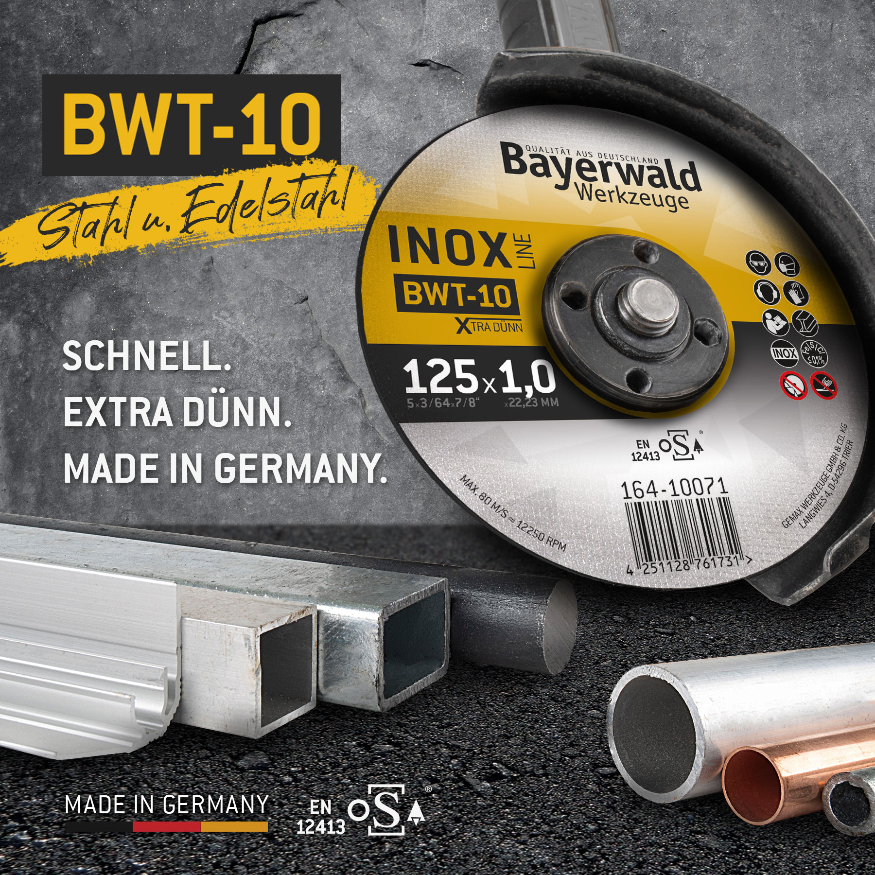 Bayerwald BWT-10 Trennscheibe | Ø125 mm - 1 mm -  22.23 mm | gerade