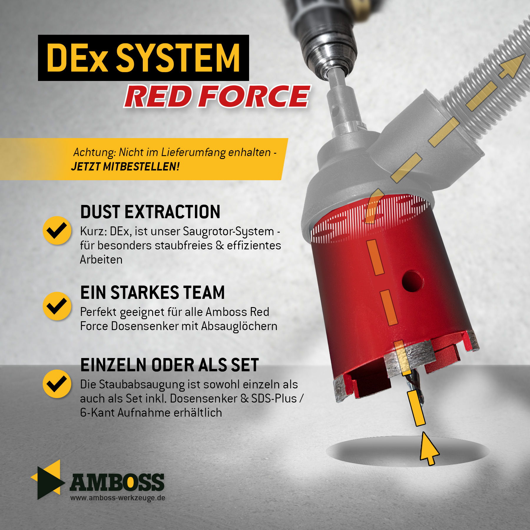 Dosensenker Red Force - 82 mm - 6-kant StarterSet Dosensenker Red Force - 82 mm - 6-kant StarterSet