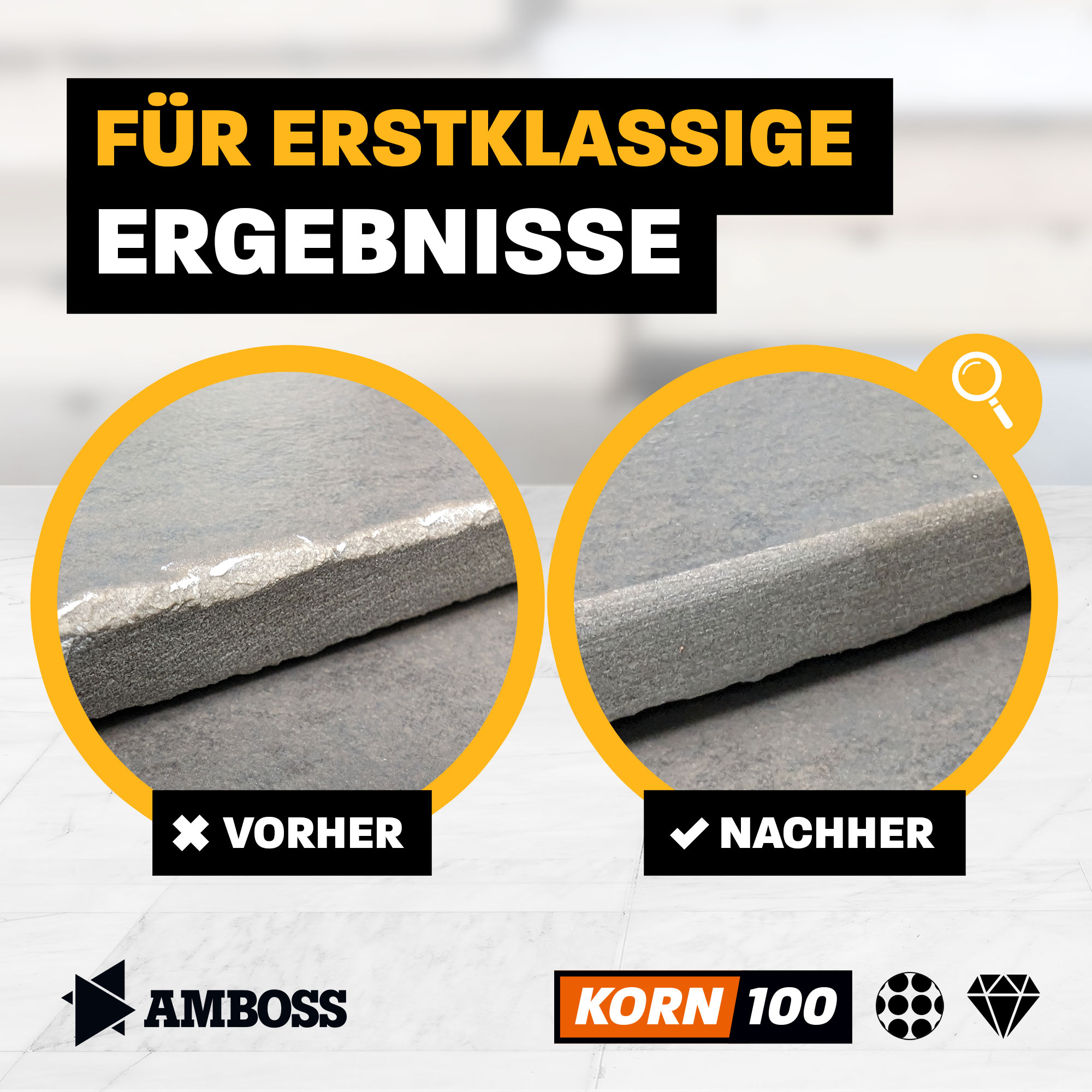 Amboss Diamant Schleifpad Korn: 100 Amboss Diamant Schleifpad Korn: 100