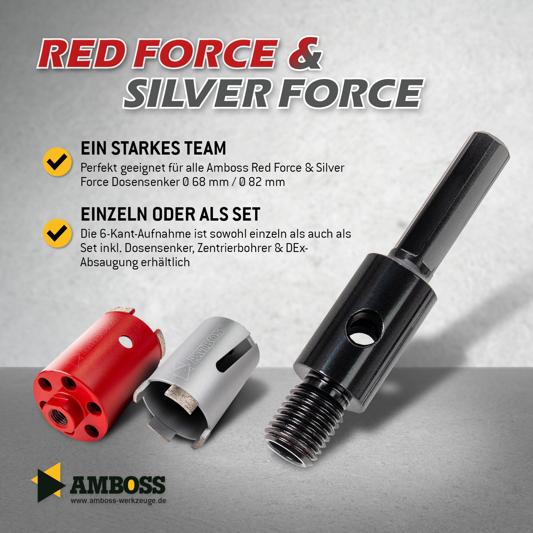Aufnahme (6-kant) für M16 Gewinde (Dosensenker) Aufnahme (6-kant) für M16 Gewinde (Dosensenker)