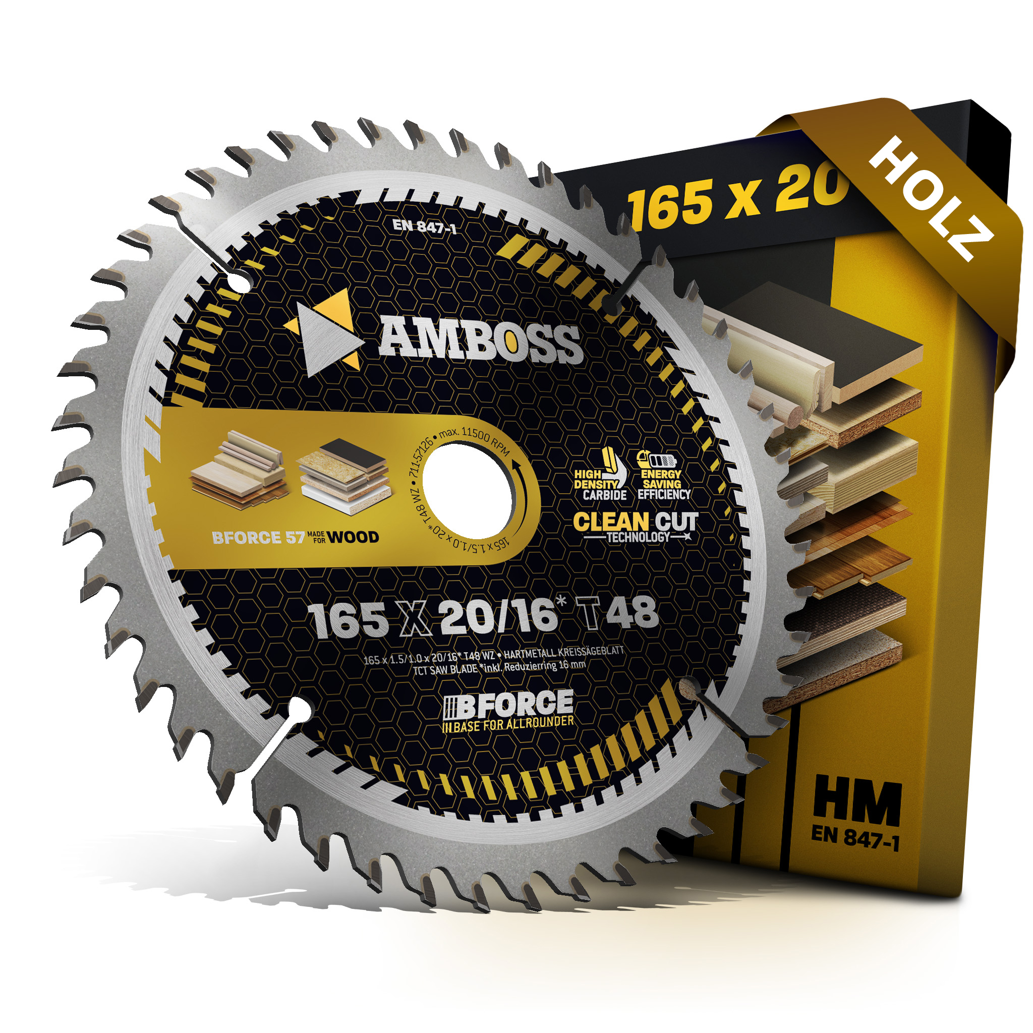 HM Kreissägeblatt - 165 x 1.5/1.0 x 20 Z48 WZ HM Kreissägeblatt - 165 x 1.5/1.0 x 20 Z48 WZ