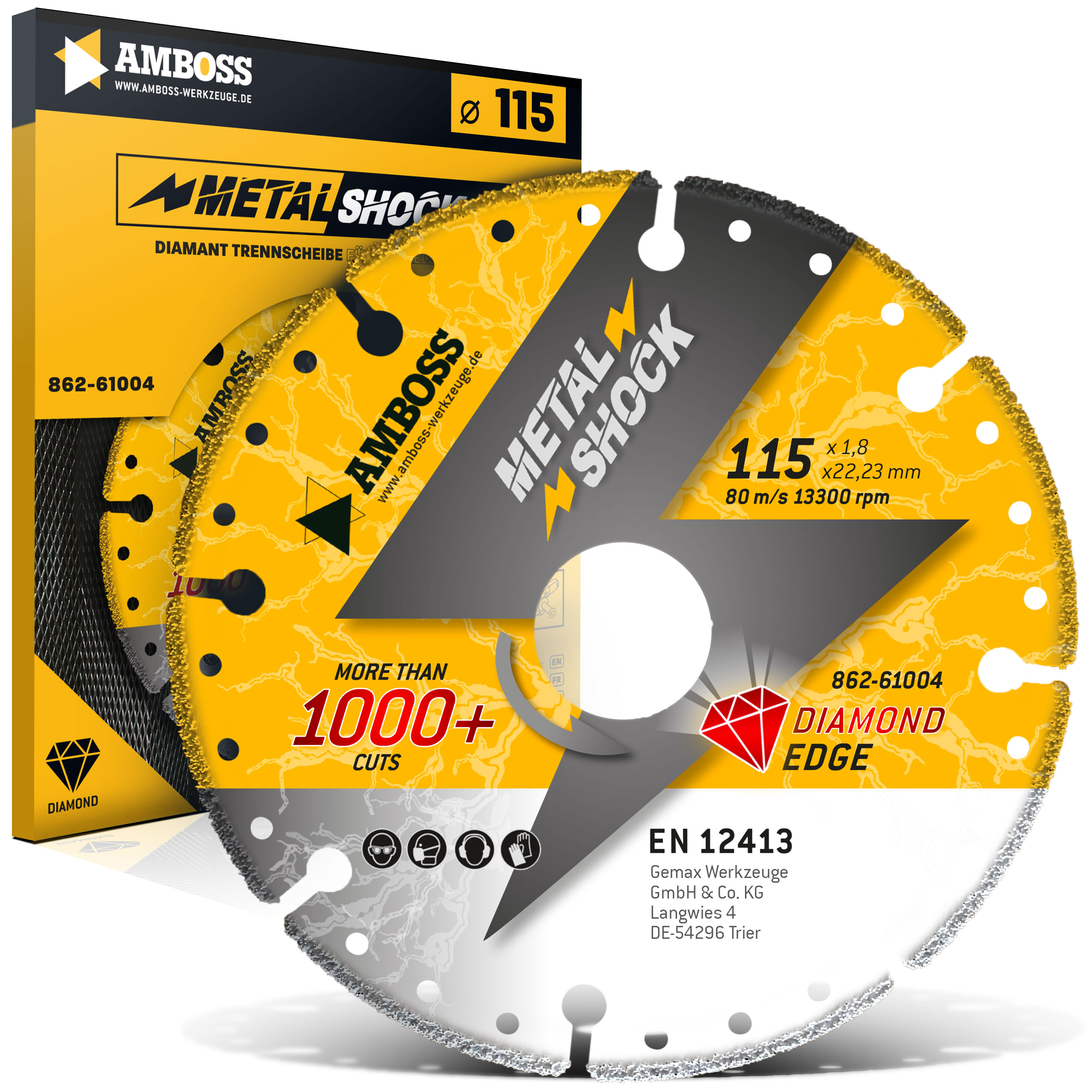 Amboss Metal Shock 1000+ - Diamant Trennscheibe 115 x 1,8 x 22,23 mm