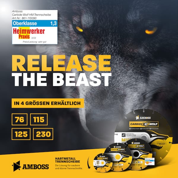 Amboss Carbide Wolf HM Trennscheibe - 115 x 1.2 x 22.2 Amboss Carbide Wolf HM Trennscheibe - 115 x 1.2 x 22.2