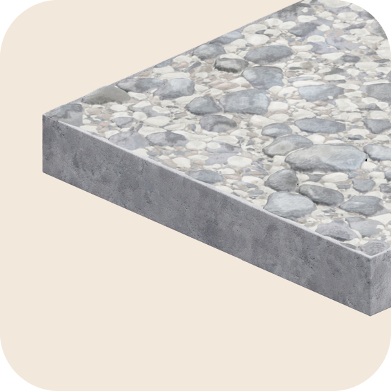 Werkstoff: Waschbeton Werkstoff: Waschbeton