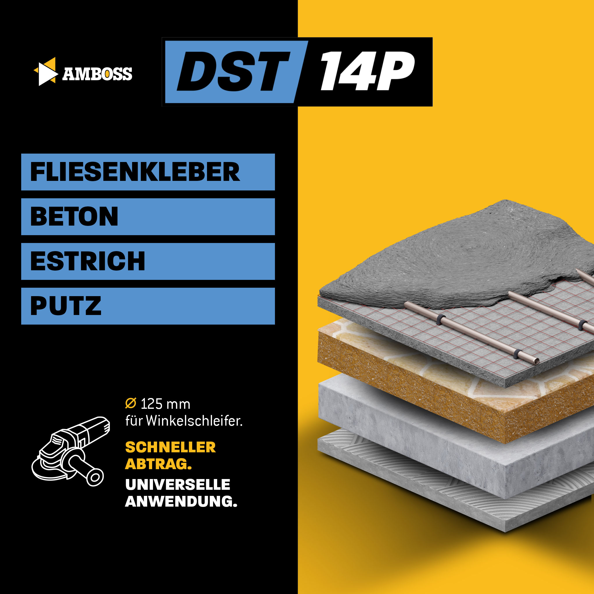 Amboss DST 14P Diamant Schleiftopf Ø 125 mm x  22.23 Amboss DST 14P Diamant Schleiftopf Ø 125 mm x  22.23