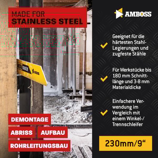 10x Amboss Metal Shock Säbelsägeblatt Länge 230 mm 10 ZpZ 10x Amboss Metal Shock Säbelsägeblatt Länge 230 mm 10 ZpZ