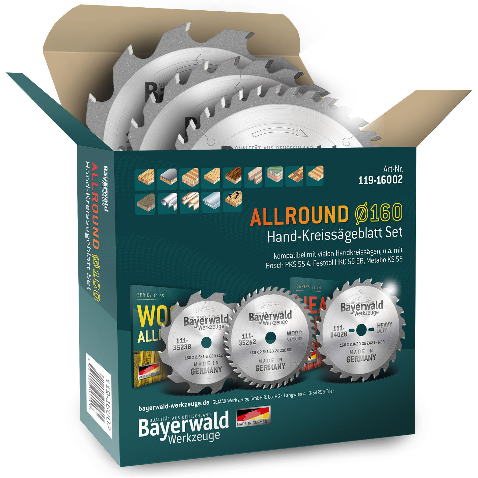 ALLROUND Ø160 Hand-Kreissägeblatt Set ALLROUND Ø160 Hand-Kreissägeblatt Set