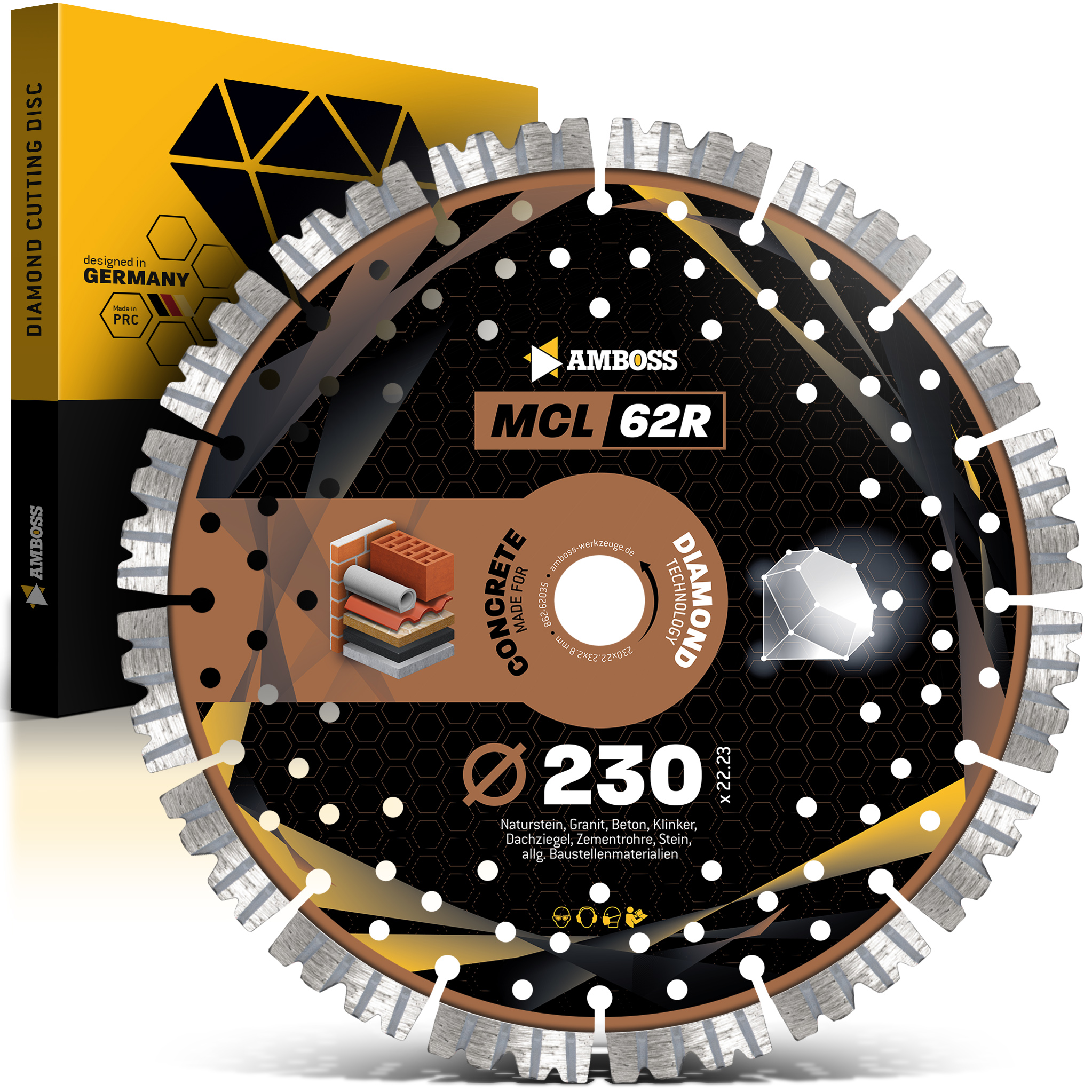 Amboss MCL 62R Diamant Trennscheibe 230 x 2.8 x 22.2 Amboss MCL 62R Diamant Trennscheibe 230 x 2.8 x 22.2