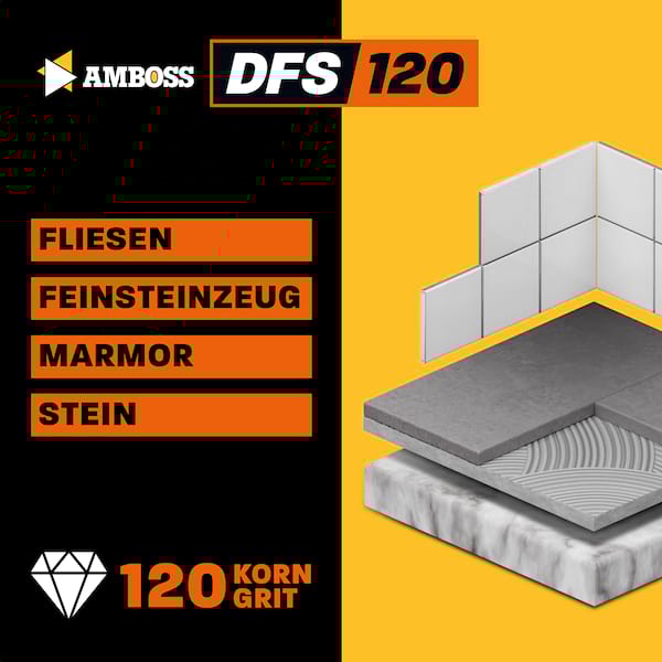 Amboss Diamant Fächerschleifscheibe 115mm K120 M14 Amboss Diamant Fächerschleifscheibe 115mm K120 M14
