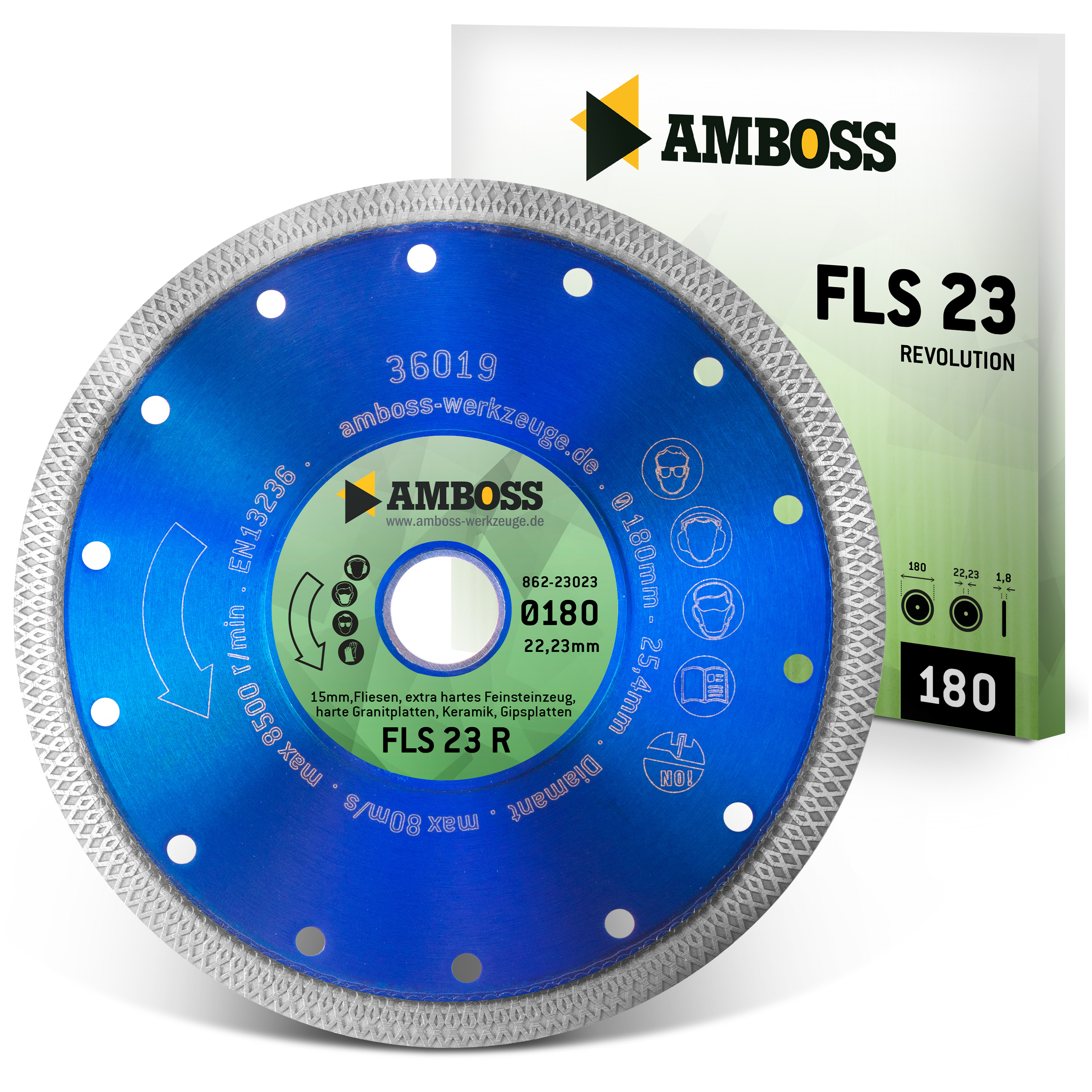 FLS 23R Diamant Trennscheibe 180 x 1.8 x 25.4