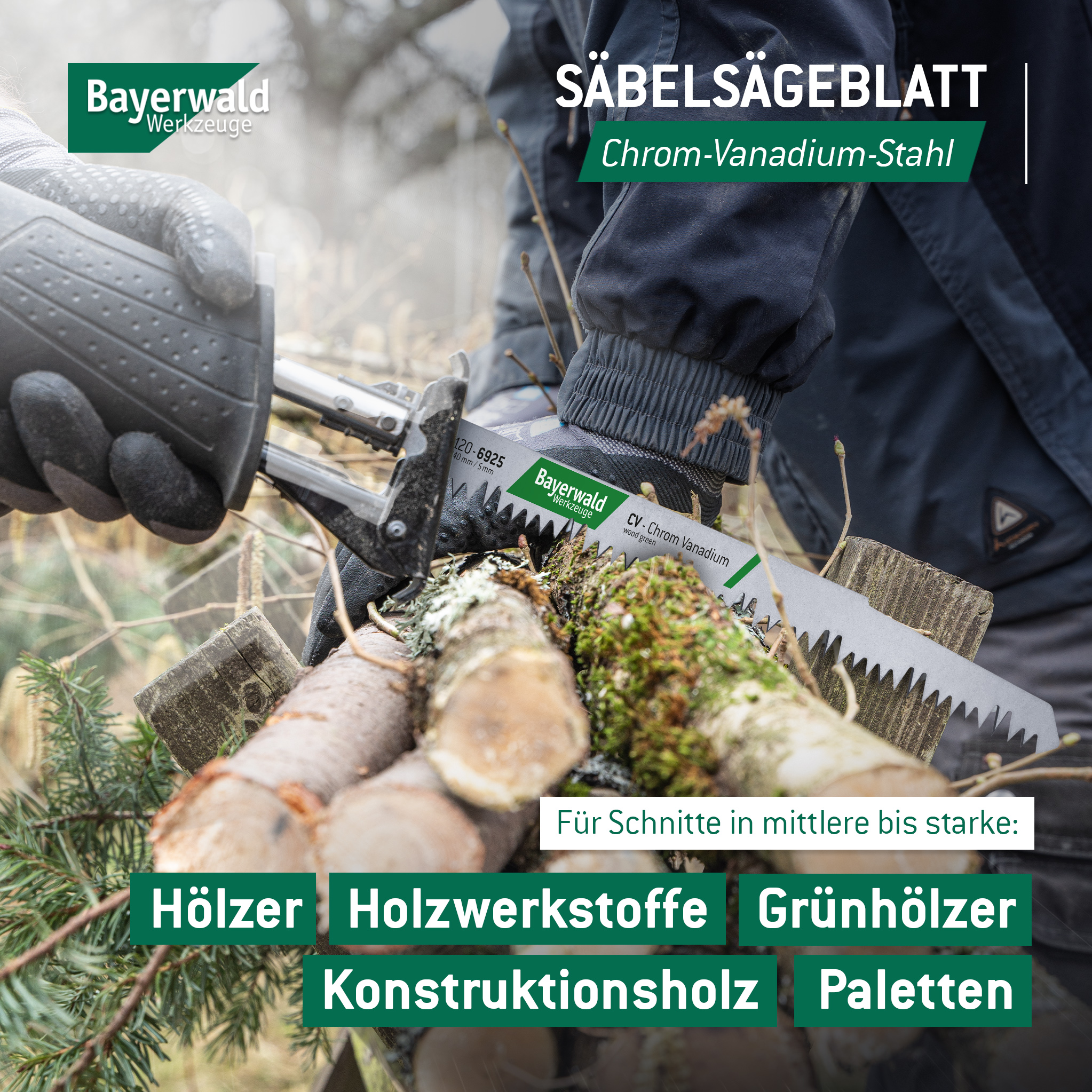 5x Bayerwald Werkzeuge Säbelsägeblatt - Länge 230 mm | Für Weichholz/ Konstruktionsholz/ Grünholz/ Brennholz / Balken | Grober, schneller Schnitt