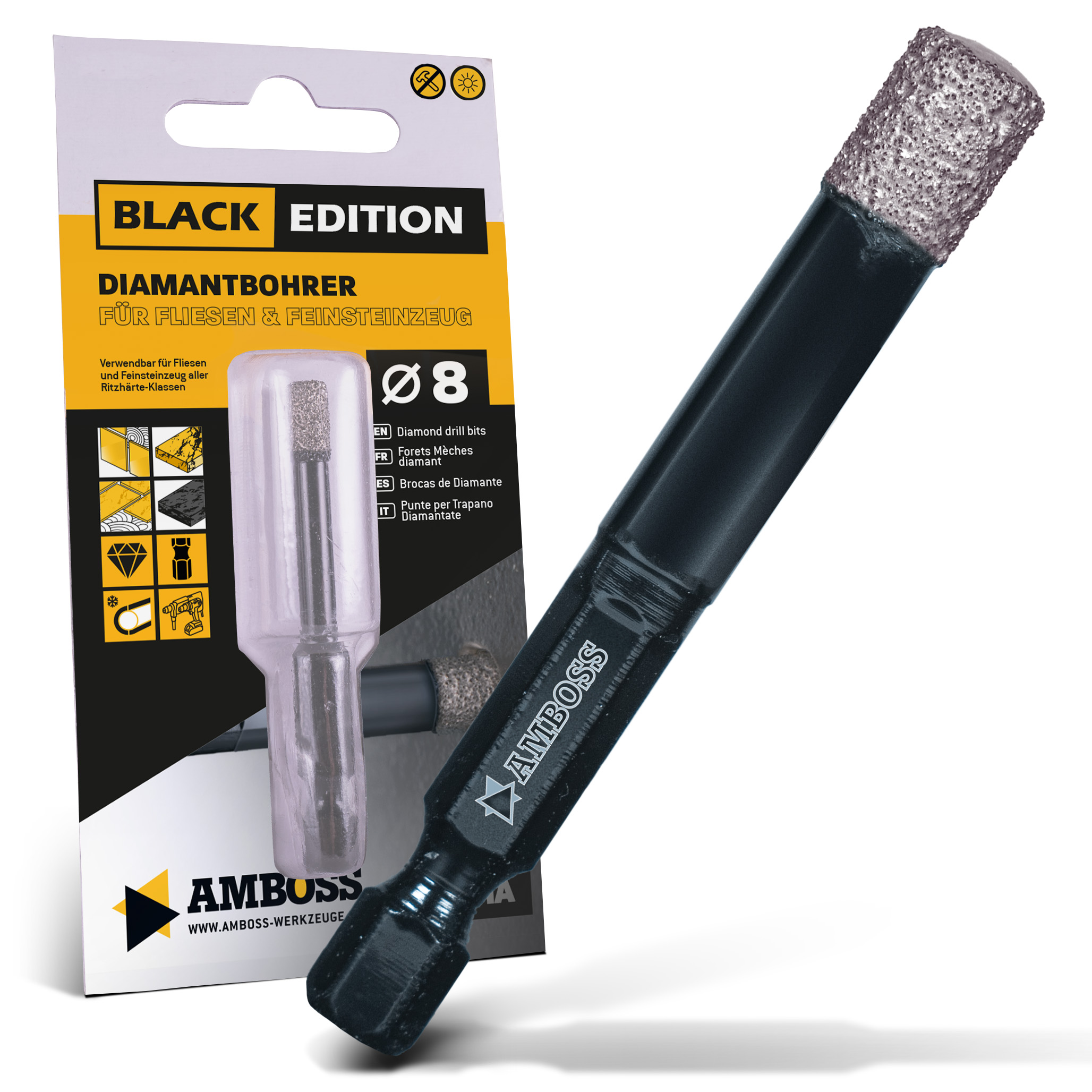 Amboss Black Edition Diamant Bohrer 8 mm Amboss Black Edition Diamant Bohrer 8 mm