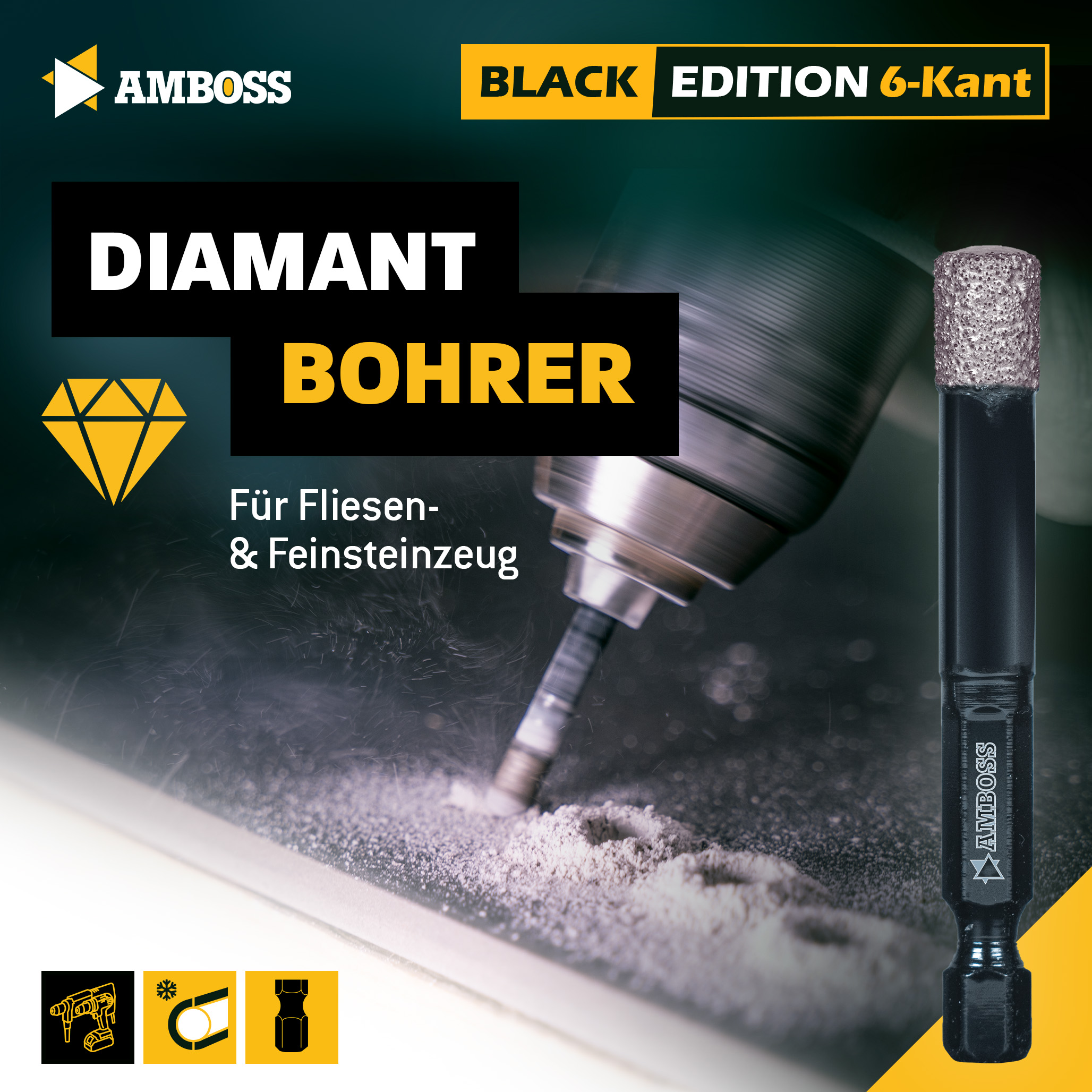 Amboss Black Edition Diamant Bohrer 5 mm Amboss Black Edition Diamant Bohrer 5 mm