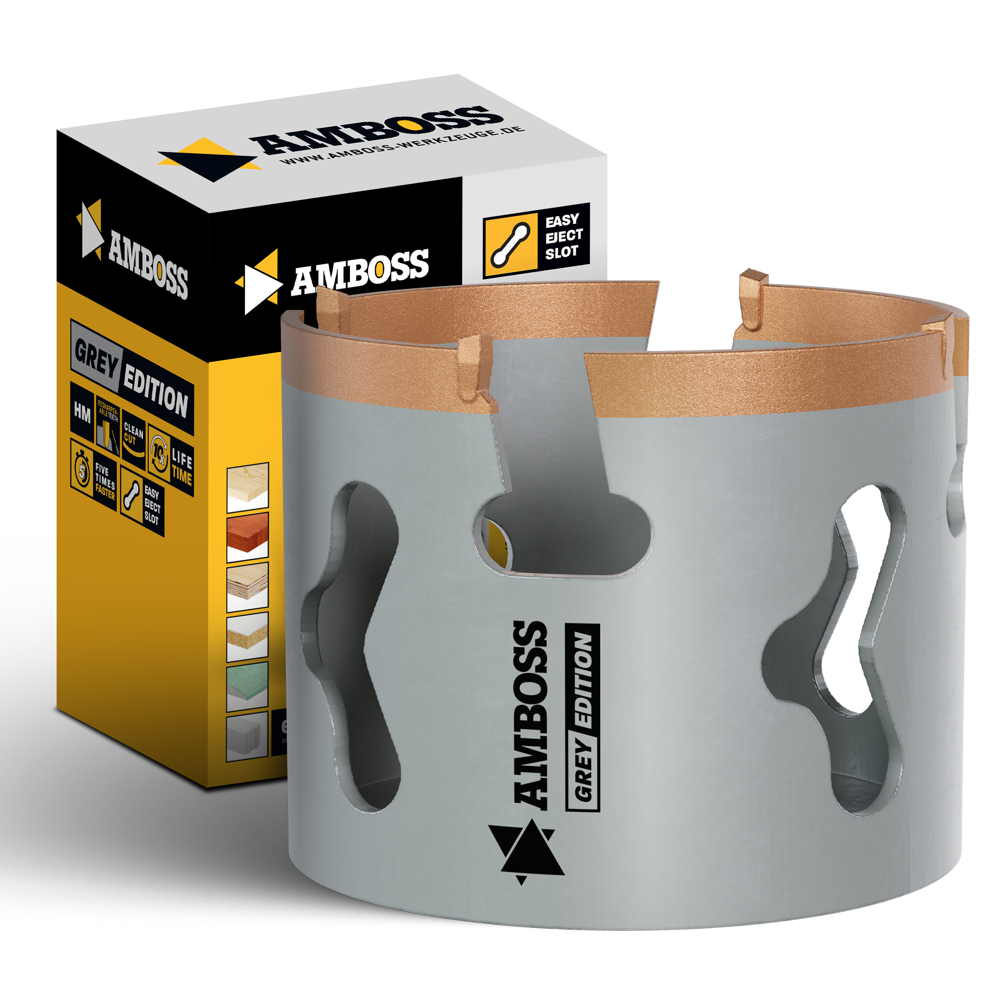 Amboss HM Multifunktions-Lochsäge Ø76 mm (ohne Aufnahme) Amboss HM Multifunktions-Lochsäge Ø76 mm (ohne Aufnahme)