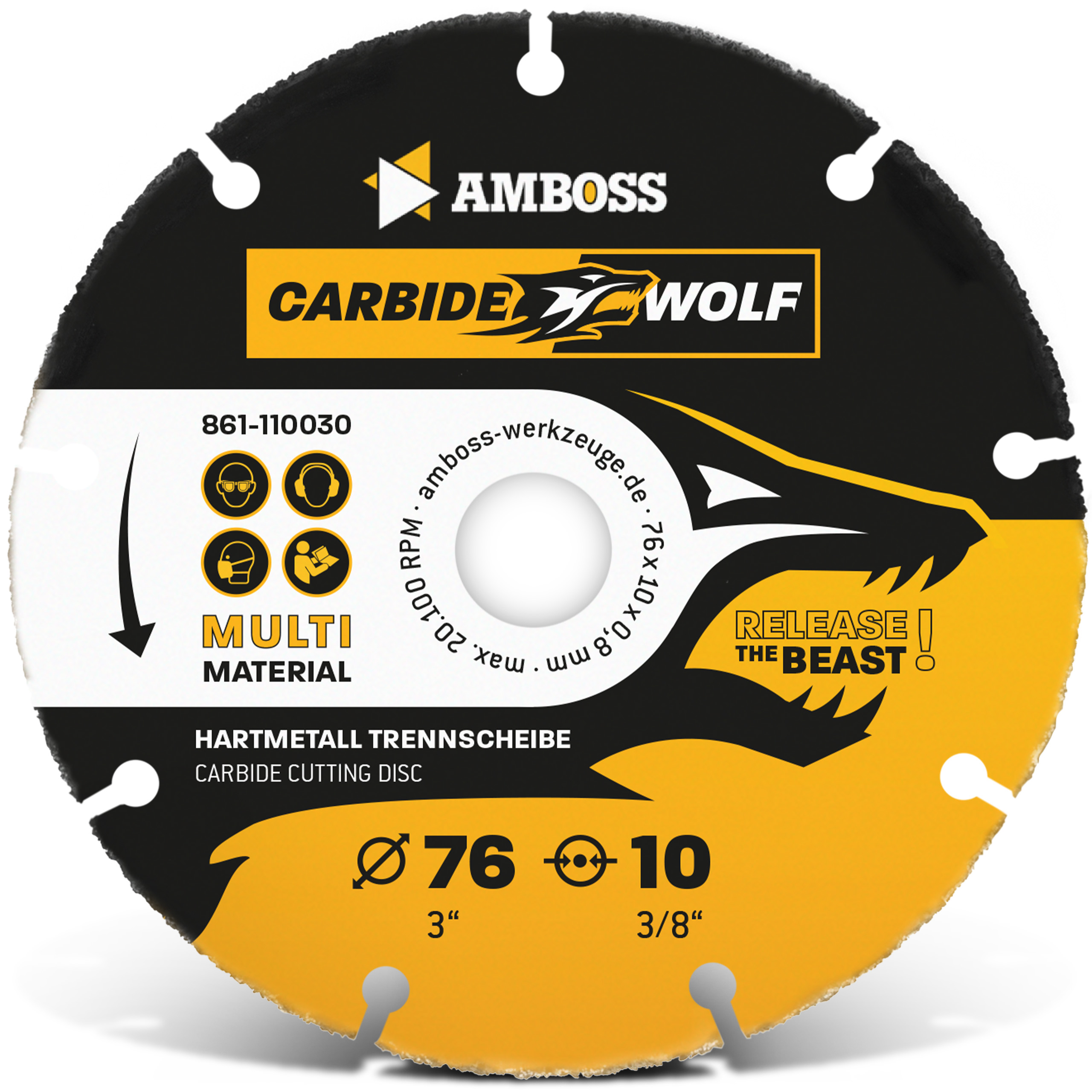 Amboss Carbide Wolf HM Trennscheibe - 76 x 0.8 x 10 Amboss Carbide Wolf HM Trennscheibe - 76 x 0.8 x 10