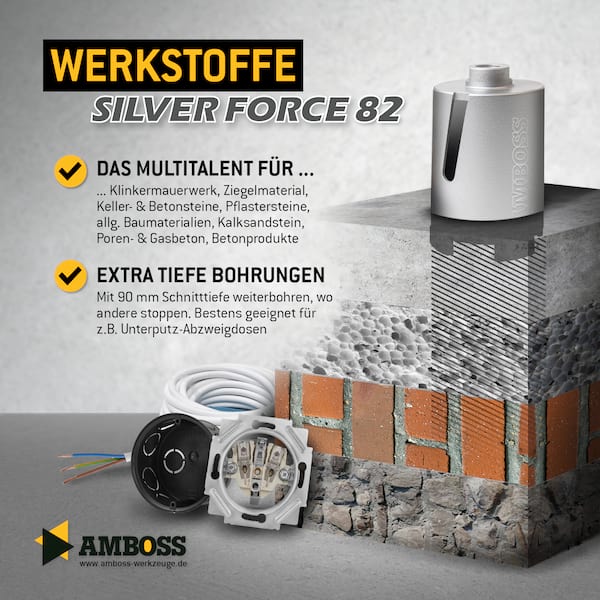 Dosensenker Silver Force - 82 mm - 6-kant StarterSet Dosensenker Silver Force - 82 mm - 6-kant StarterSet