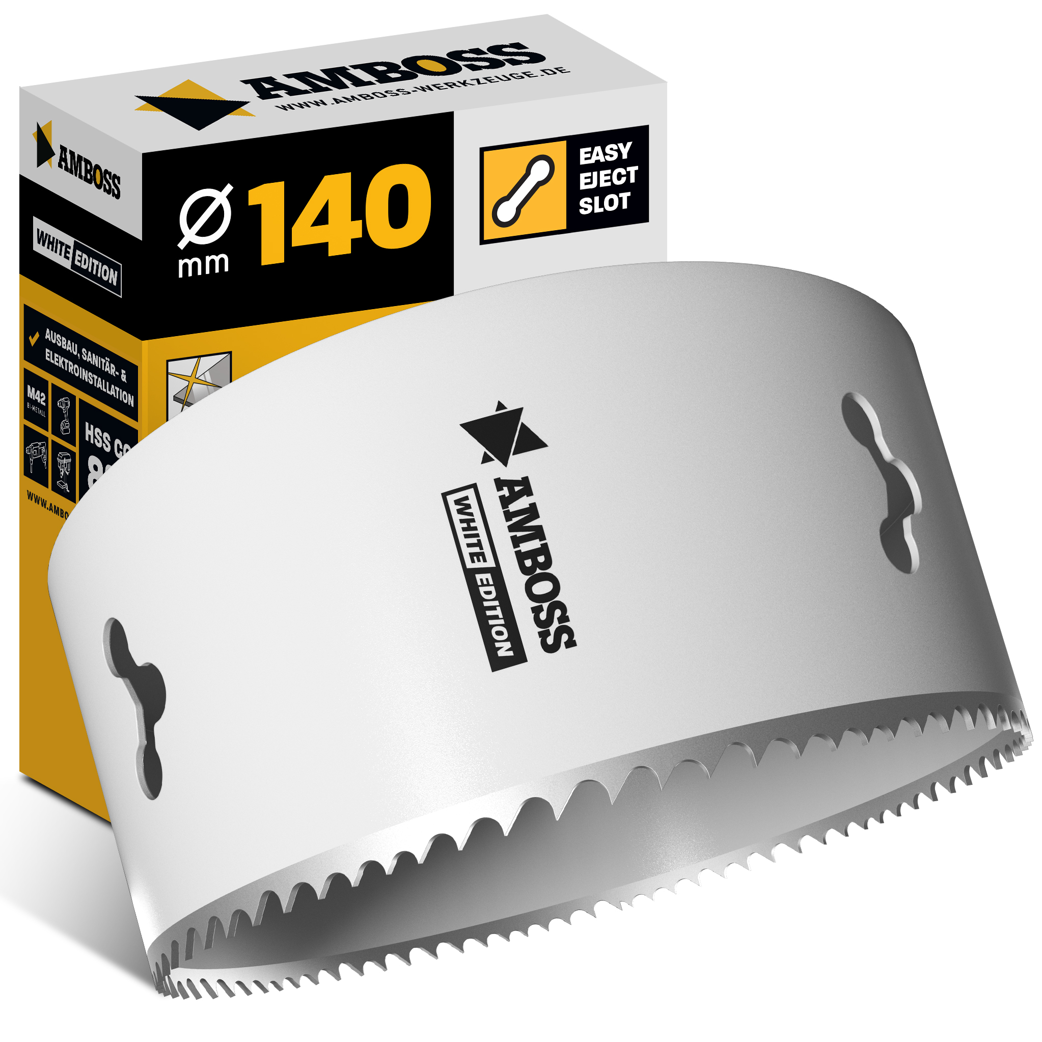 HSS M42 Amboss Lochsäge Ø 140 mm (ohne Aufnahme) HSS M42 Amboss Lochsäge Ø 140 mm (ohne Aufnahme)