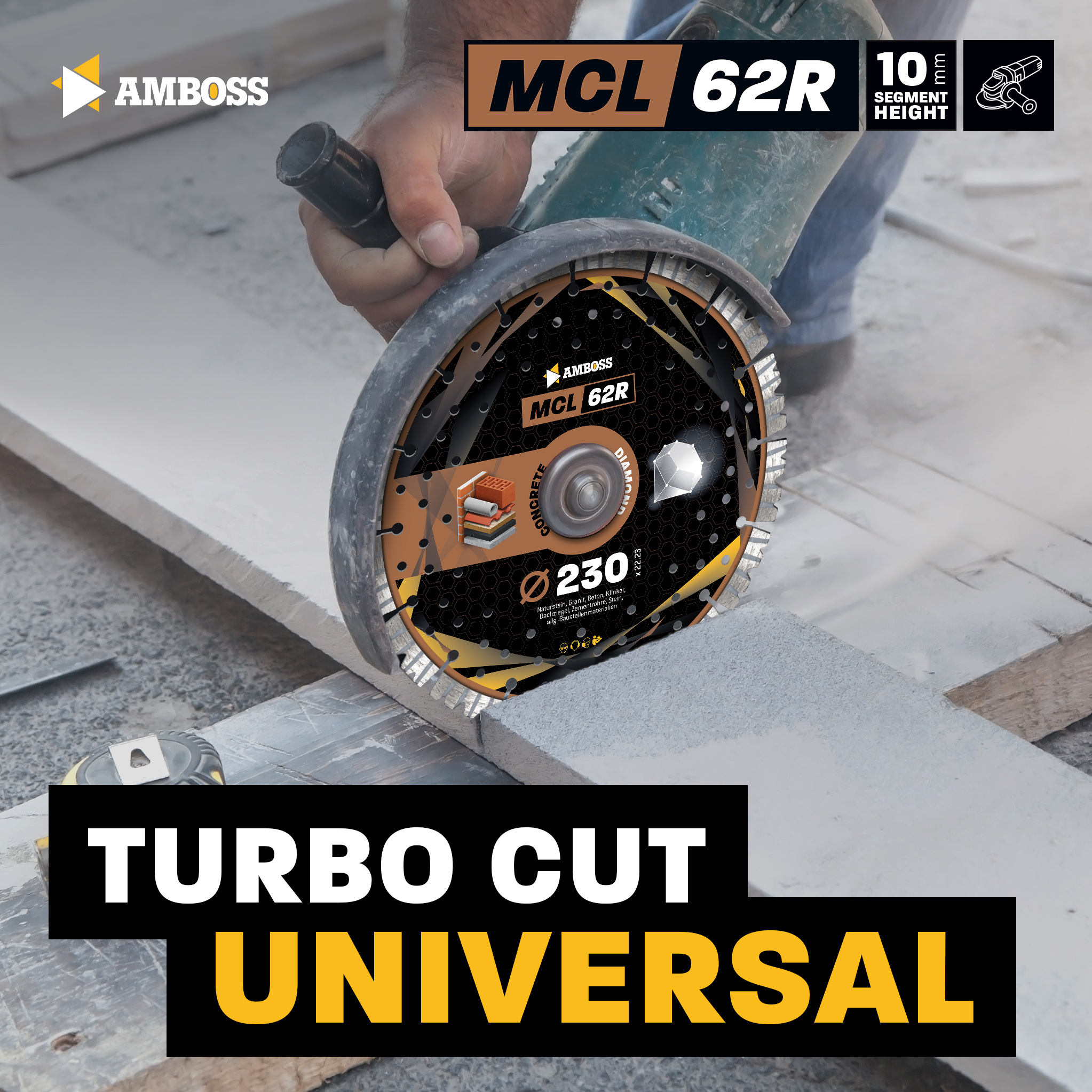 Amboss MCL 62R Diamant Trennscheibe 125 x 2.2 x 22.2