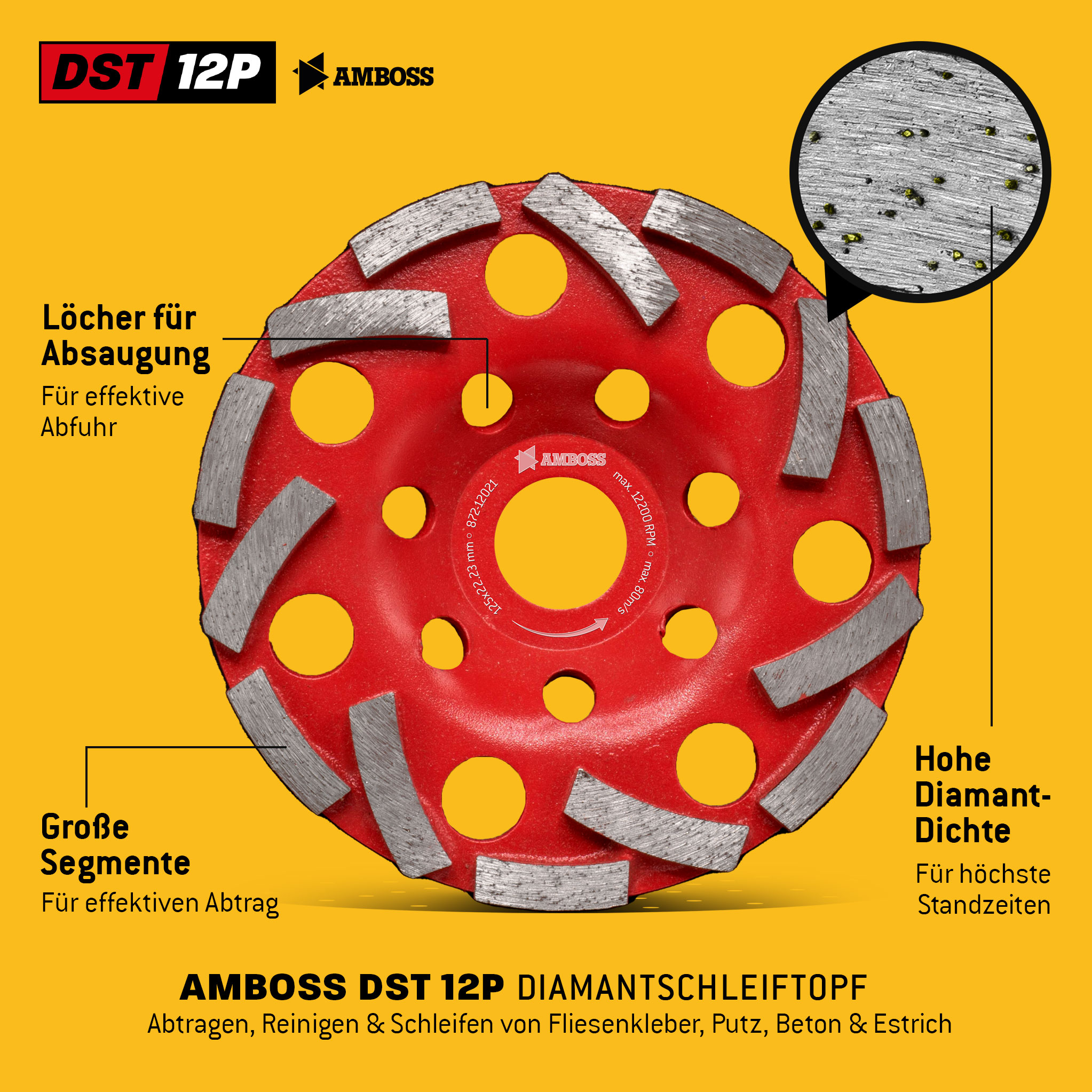 Amboss DST 12P Diamant Schleiftopf Ø 125 mm x  22.23 Amboss DST 12P Diamant Schleiftopf Ø 125 mm x  22.23