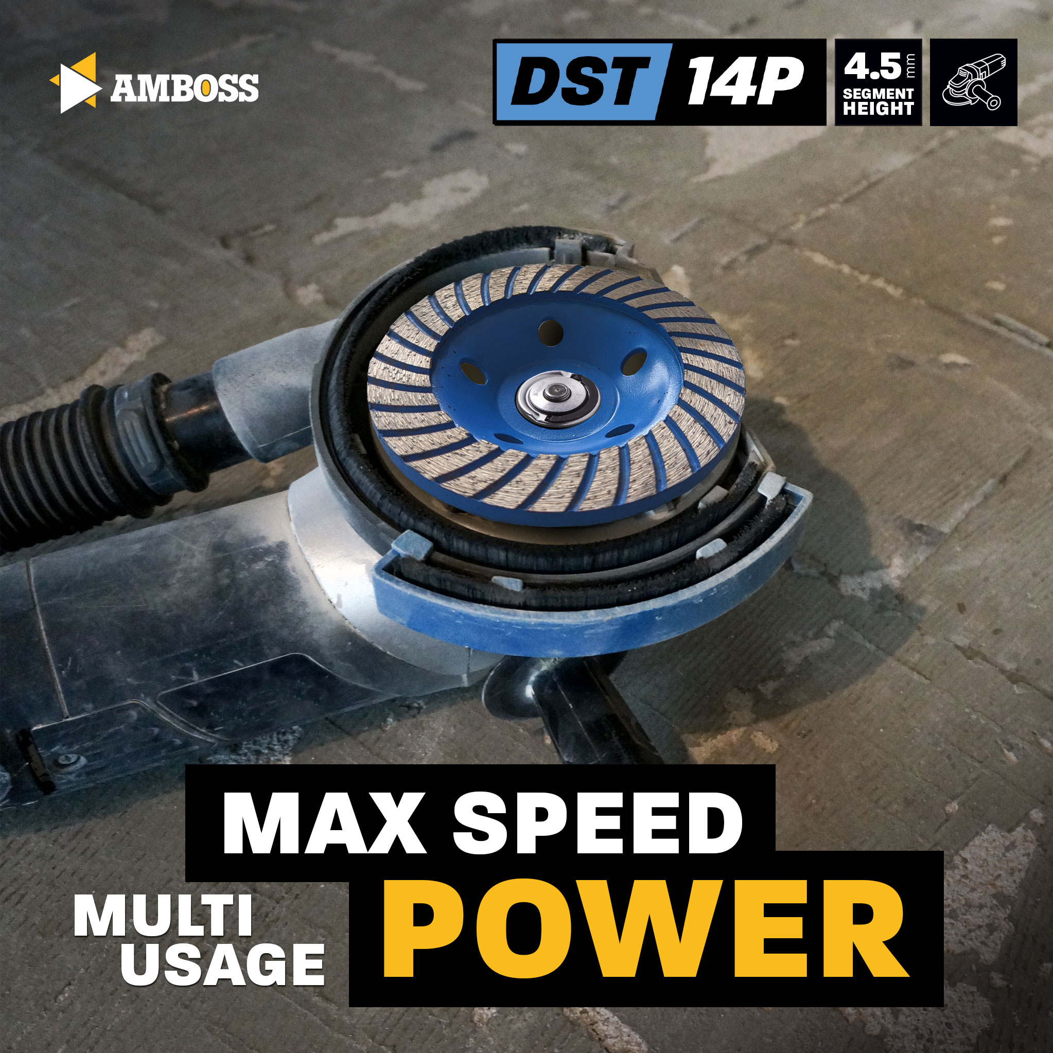 Amboss DST 14P Diamant Schleiftopf Ø 125 mm x  22.23