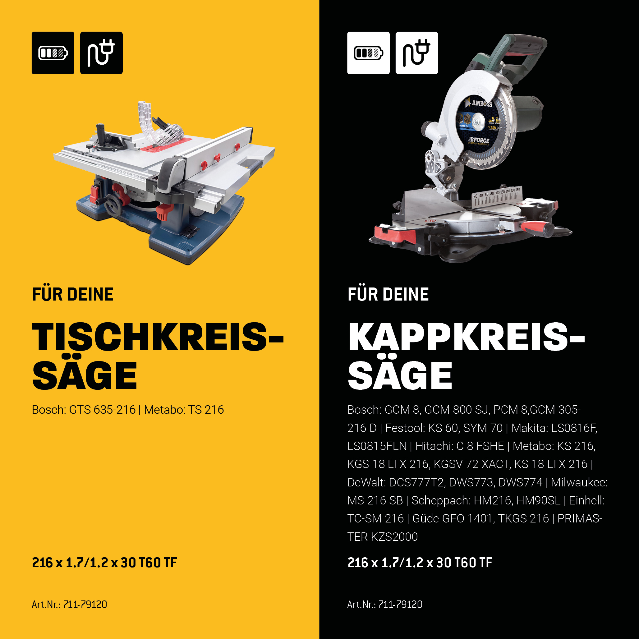 HM Kreissägeblatt - 216 x 1.7/1.2 x 30  Z60 TF HM Kreissägeblatt - 216 x 1.7/1.2 x 30  Z60 TF
