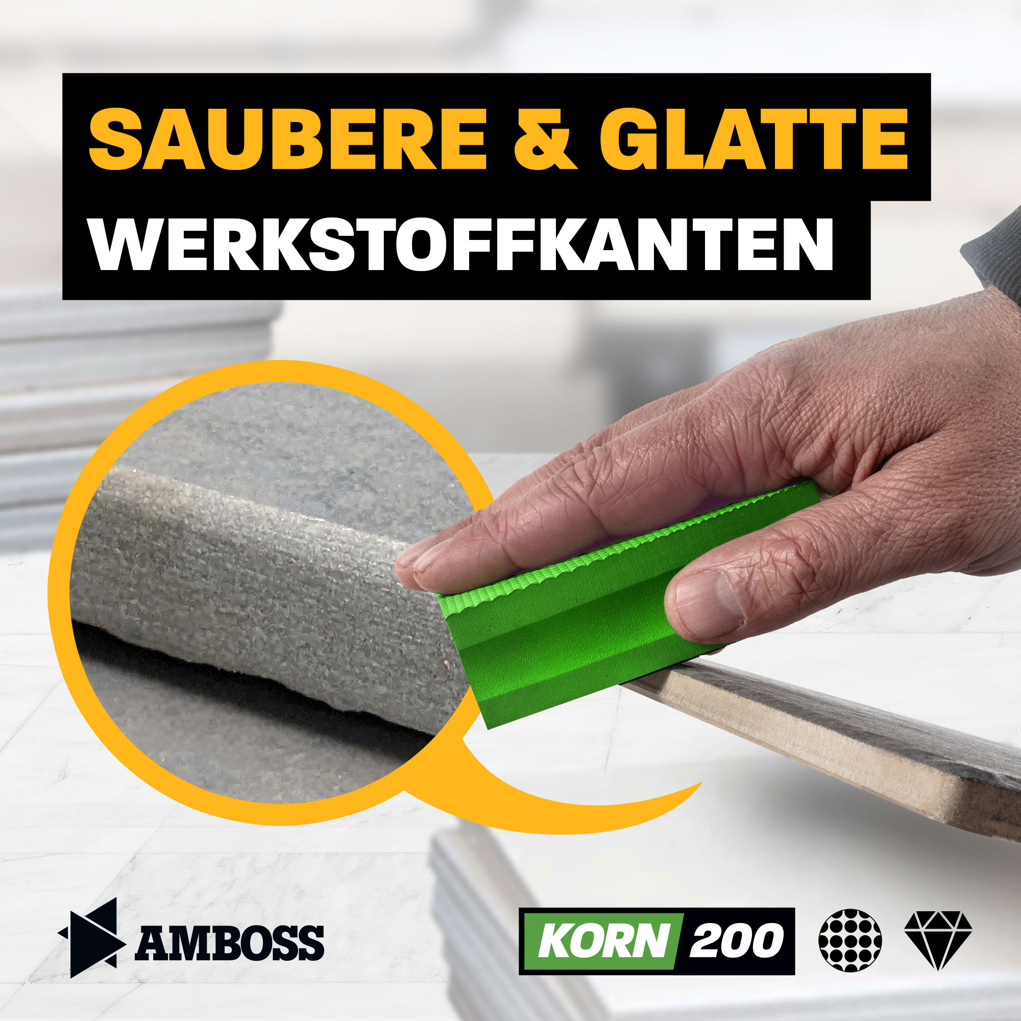 Amboss Diamant Schleifpad Korn: 200 Amboss Diamant Schleifpad Korn: 200