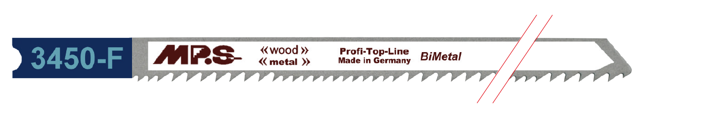 5x MPS 3450-F Stichsägeblatt Länge 132/110 mm